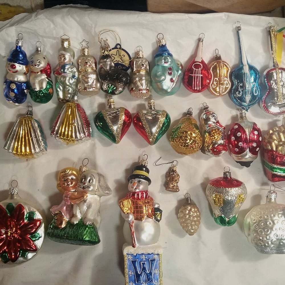 Vintage German christmas ornaments